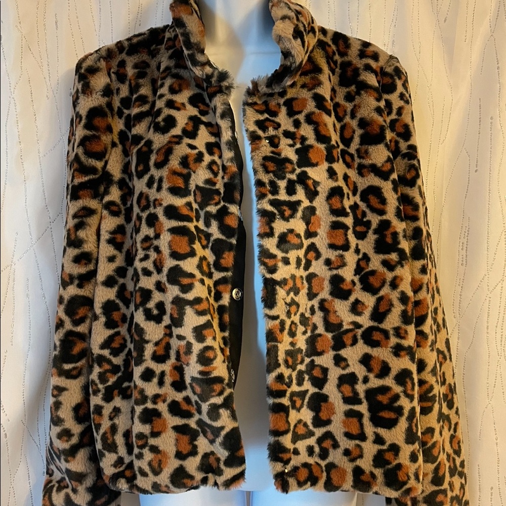 Cheetah Print Bomber Jacket Size Medium